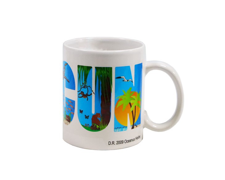 All White Ceramic Mug With Printed Design suppliers